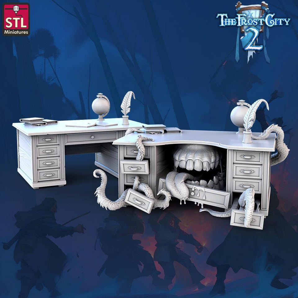 3D Printed STL Miniatures Mimics Set The Frost City 2 28 - 32mm War Gaming D&D - Charming Terrain