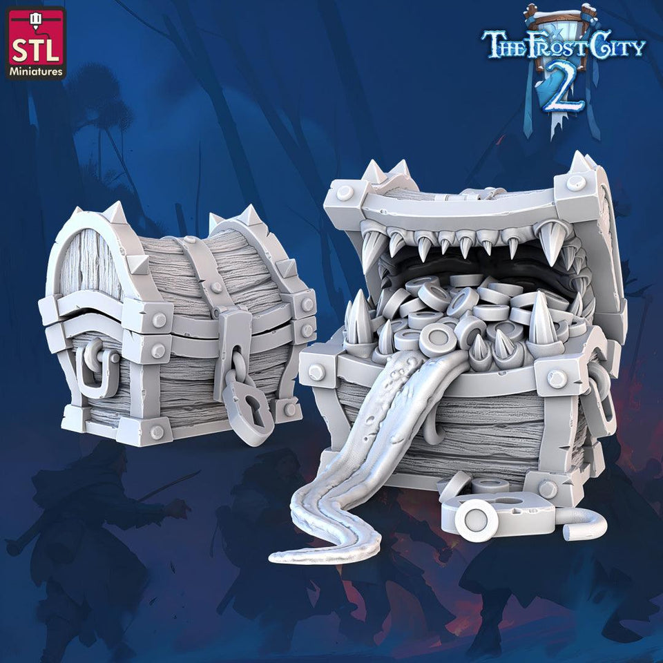 3D Printed STL Miniatures Mimics Set The Frost City 2 28 - 32mm War Gaming D&D - Charming Terrain