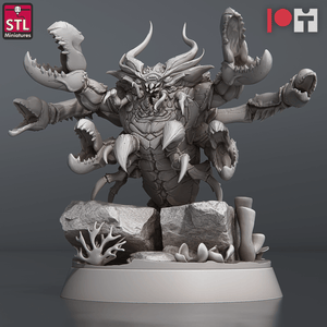 3D Printed STL Miniatures NeverDawn Dark Waters Crabs Set 28 - 32mm War Gaming D&D - Charming Terrain