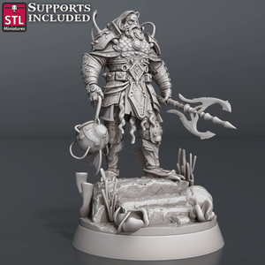 3D Printed STL Miniatures NeverDawn Dark Waters Set 28 - 32mm War Gaming D&D - Charming Terrain