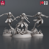 3D Printed STL Miniatures NeverDawn Deep Scout Set 28 - 32mm War Gaming D&D - Charming Terrain