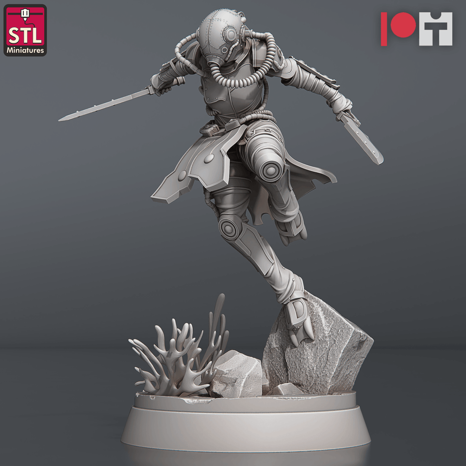 3D Printed STL Miniatures NeverDawn Deep Scout Set 28 - 32mm War Gaming D&D - Charming Terrain