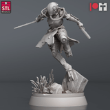 3D Printed STL Miniatures NeverDawn Deep Scout Set 28 - 32mm War Gaming D&D - Charming Terrain