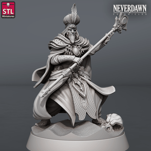 3D Printed STL Miniatures Neverdawn Red Sand Consultor 28 - 32mm War Gaming D&D - Charming Terrain