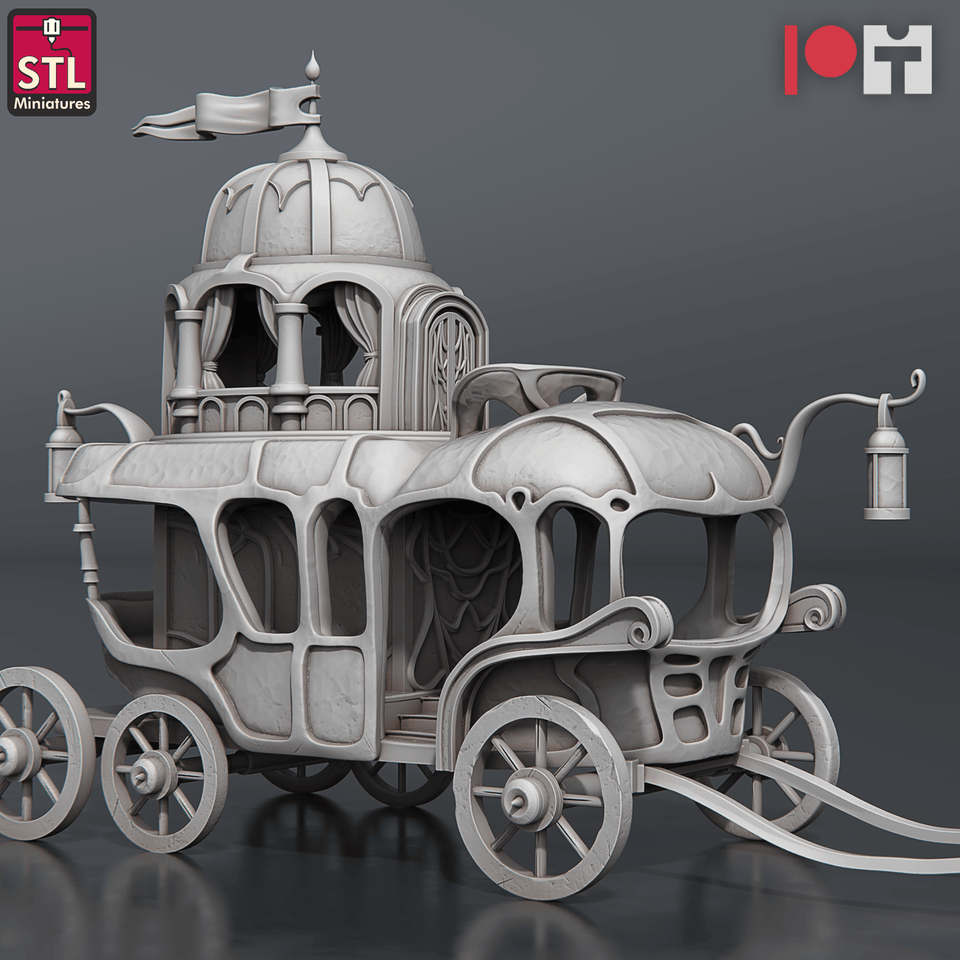 3D Printed STL Miniatures Nobles Set 28 - 32mm War Gaming D&D - Charming Terrain