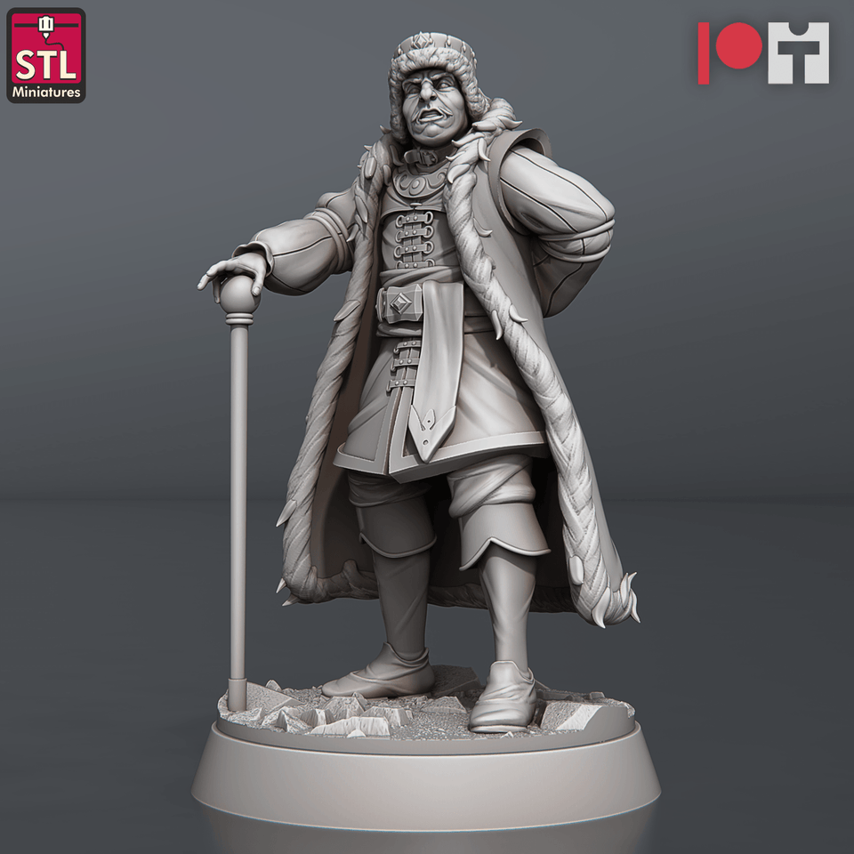 3D Printed STL Miniatures Nobles Set 28 - 32mm War Gaming D&D - Charming Terrain
