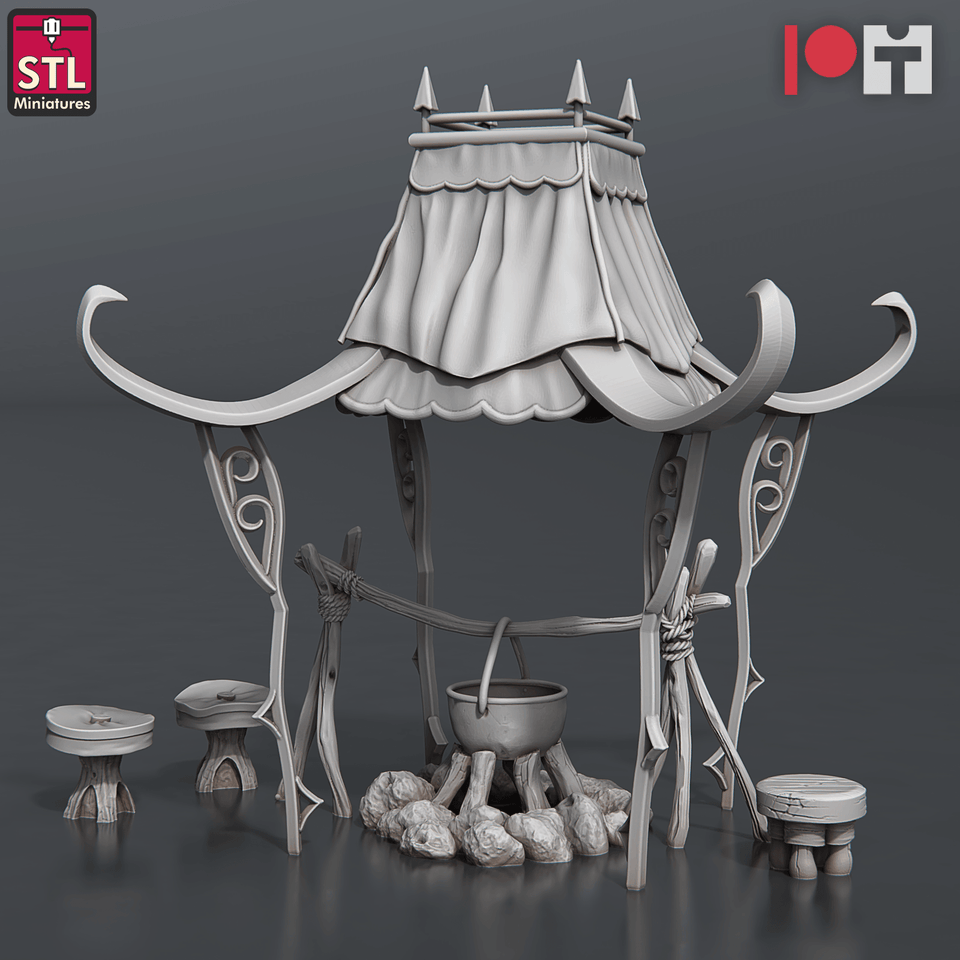 3D Printed STL Miniatures Nobles Set 28 - 32mm War Gaming D&D - Charming Terrain