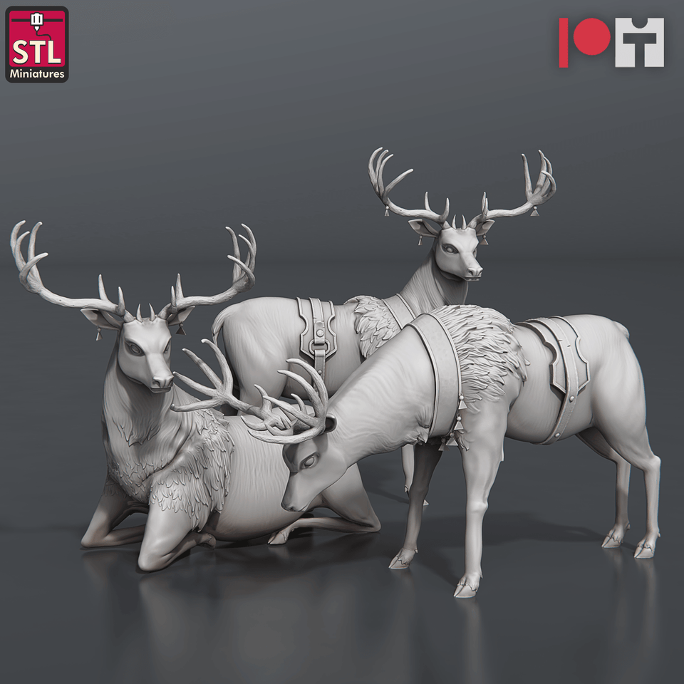 3D Printed STL Miniatures Nobles Set 28 - 32mm War Gaming D&D - Charming Terrain