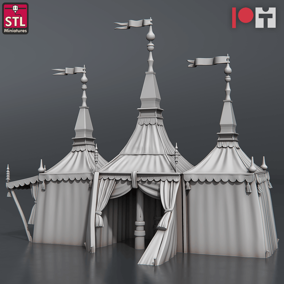 3D Printed STL Miniatures Nobles Set 28 - 32mm War Gaming D&D - Charming Terrain