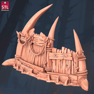 3D Printed STL Miniatures Orc Camp Set 28 - 32mm War Gaming D&D - Charming Terrain
