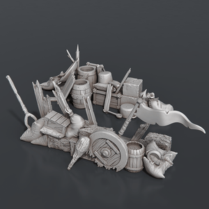 3D Printed STL Miniatures Riot Set 28 - 32mm War Gaming D&D - Charming Terrain