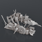 3D Printed STL Miniatures Riot Set 28 - 32mm War Gaming D&D - Charming Terrain