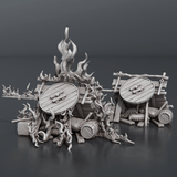 3D Printed STL Miniatures Riot Set 28 - 32mm War Gaming D&D - Charming Terrain