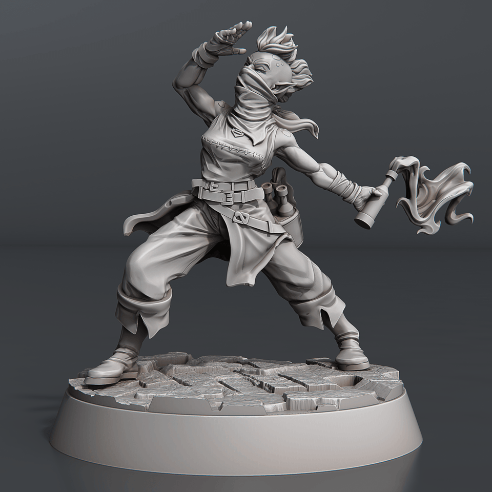 3D Printed STL Miniatures Riot Set 28 - 32mm War Gaming D&D - Charming Terrain