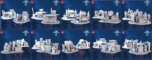 3D Printed STL Miniatures Scatter Terrain The Frost City 2 28 - 32mm War Gaming D&D - Charming Terrain