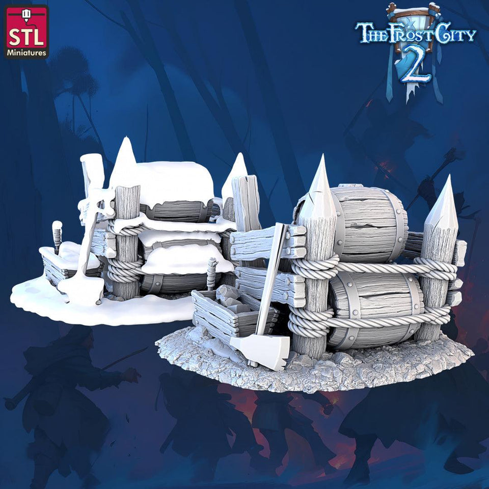 3D Printed STL Miniatures Scatter Terrain The Frost City 2 28 - 32mm War Gaming D&D - Charming Terrain