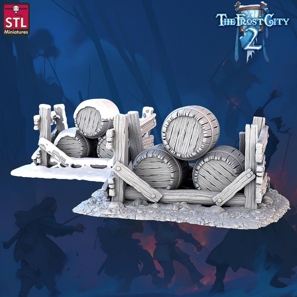 3D Printed STL Miniatures Scatter Terrain The Frost City 2 28 - 32mm War Gaming D&D - Charming Terrain