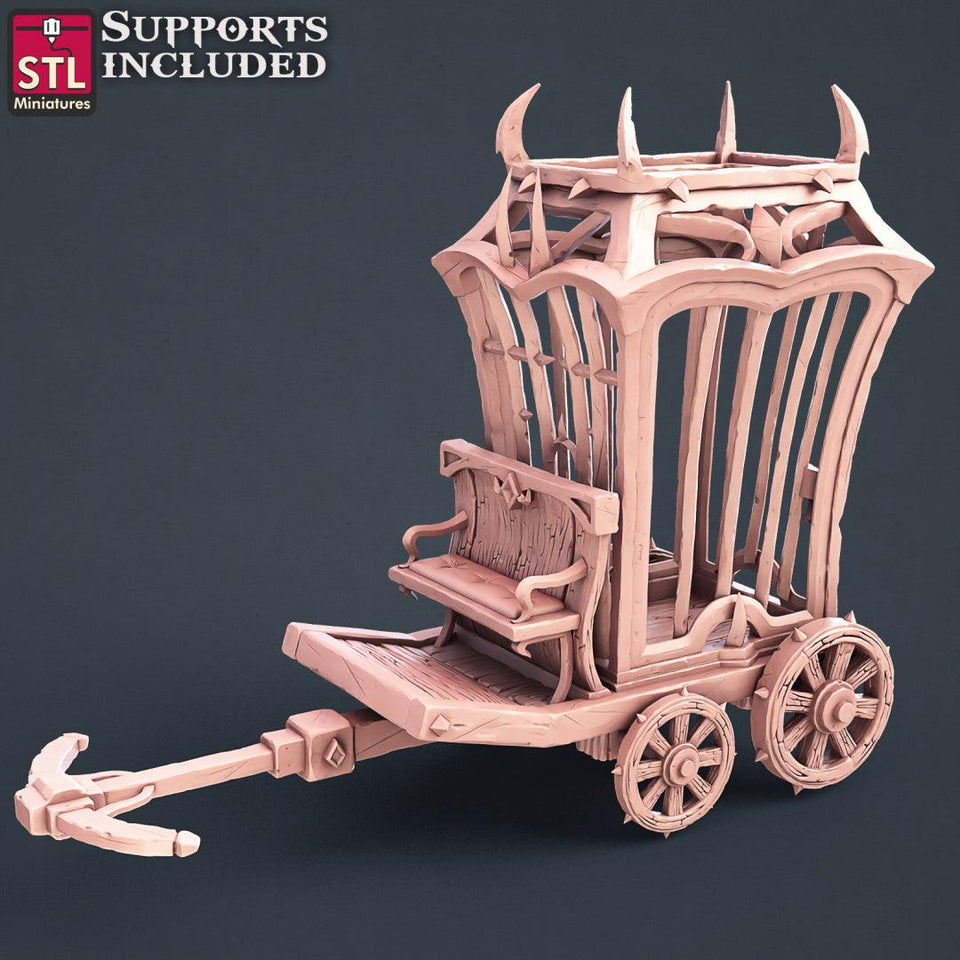 3D Printed STL Miniatures Slave Merchant Set 28 - 32mm War Gaming D&D - Charming Terrain