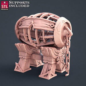 3D Printed STL Miniatures Slave Merchant Set 28 - 32mm War Gaming D&D - Charming Terrain