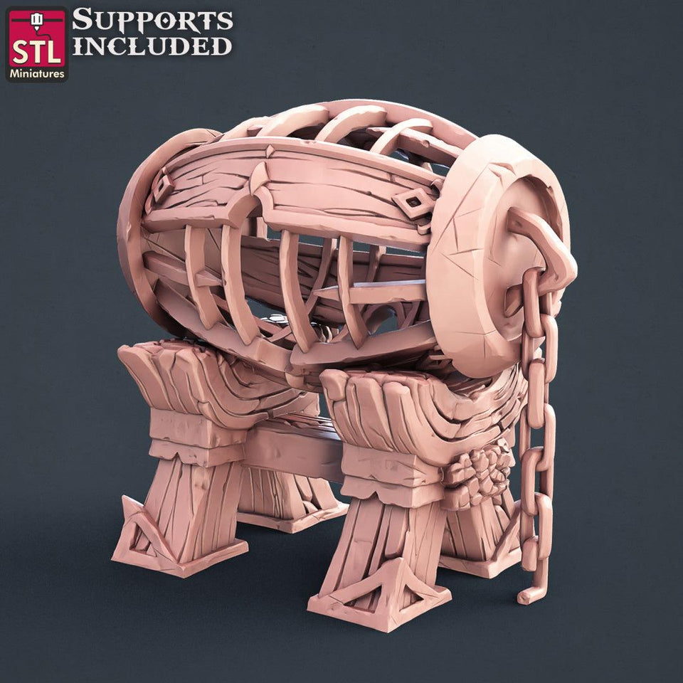 3D Printed STL Miniatures Slave Merchant Set 28 - 32mm War Gaming D&D - Charming Terrain