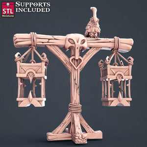 3D Printed STL Miniatures Slave Merchant Set 28 - 32mm War Gaming D&D - Charming Terrain