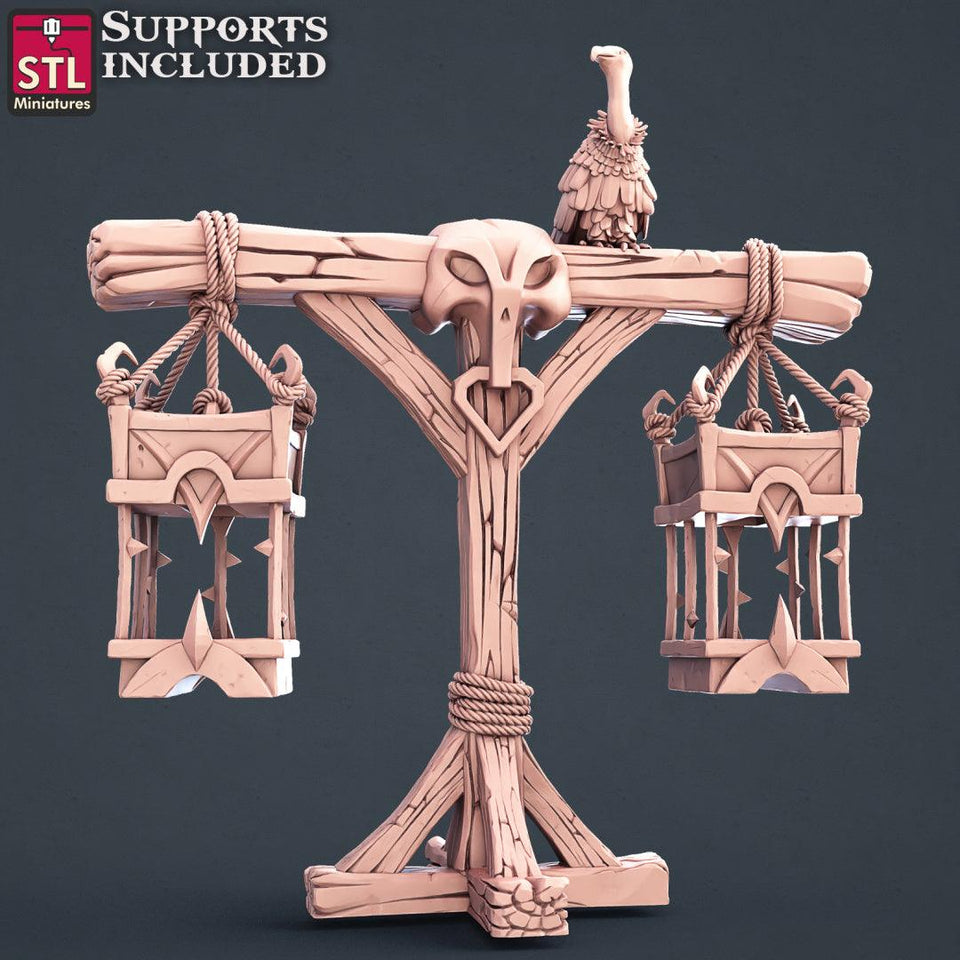 3D Printed STL Miniatures Slave Merchant Set 28 - 32mm War Gaming D&D - Charming Terrain