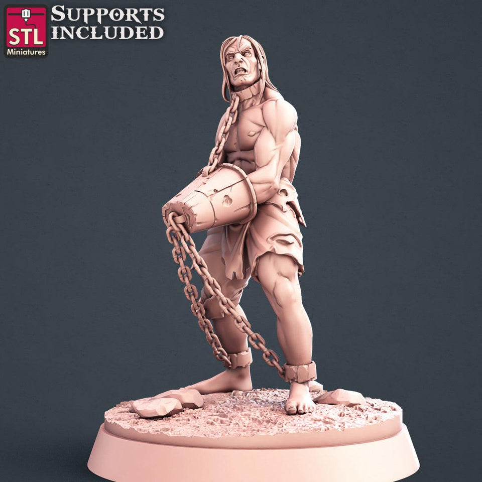 3D Printed STL Miniatures Slave Merchant Set 28 - 32mm War Gaming D&D - Charming Terrain