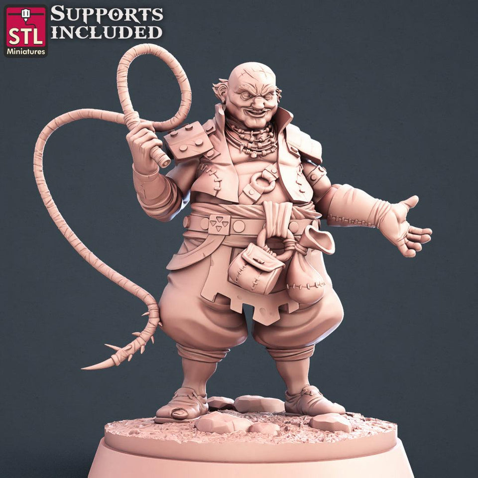 3D Printed STL Miniatures Slave Merchant Set 28 - 32mm War Gaming D&D - Charming Terrain