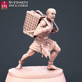 3D Printed STL Miniatures Stone Carver Set 28 - 32mm War Gaming D&D - Charming Terrain