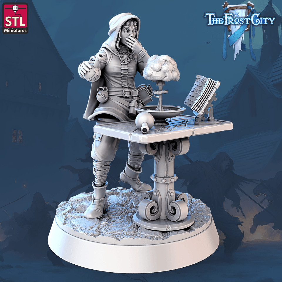 3D Printed STL Miniatures The Frost City Apprentices 28mm - 32mm War Gaming D&D - Charming Terrain
