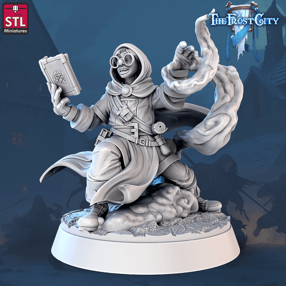 3D Printed STL Miniatures The Frost City Apprentices 28mm - 32mm War Gaming D&D - Charming Terrain