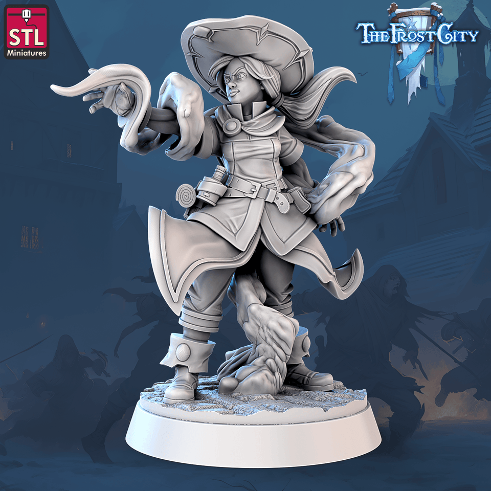 3D Printed STL Miniatures The Frost City Apprentices 28mm - 32mm War Gaming D&D - Charming Terrain
