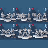 3D Printed STL Miniatures The Frost City Army Soldiers Sets - Modular 28 - 32mm War Gaming D&D - Charming Terrain