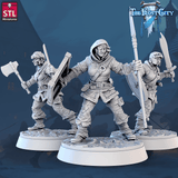 3D Printed STL Miniatures The Frost City Army Soldiers Sets - Modular 28 - 32mm War Gaming D&D - Charming Terrain