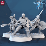 3D Printed STL Miniatures The Frost City Army Soldiers Sets - Modular 28 - 32mm War Gaming D&D - Charming Terrain