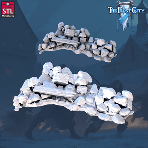 3D Printed STL Miniatures The Frost City Debris 28 - 32mm War Gaming D&D - Charming Terrain