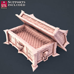 3D Printed STL Miniatures Vampire Set 28 - 32mm War Gaming D&D - Charming Terrain