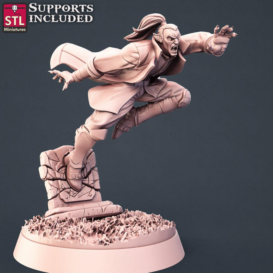 3D Printed STL Miniatures Vampire Set 28 - 32mm War Gaming D&D - Charming Terrain