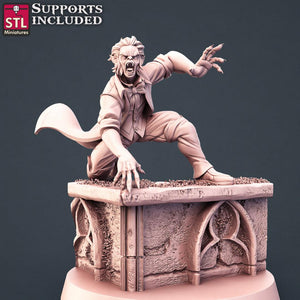 3D Printed STL Miniatures Vampire Set 28 - 32mm War Gaming D&D - Charming Terrain