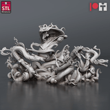 3D Printed STL Miniatures Vapour Snakes 28 - 32mm War Gaming D&D - Charming Terrain
