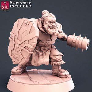 3D Printed STL Miniatures Warriors Set 28 - 32mm War Gaming D&D - Charming Terrain