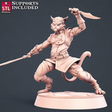 3D Printed STL Miniatures Warriors Set 28 - 32mm War Gaming D&D - Charming Terrain