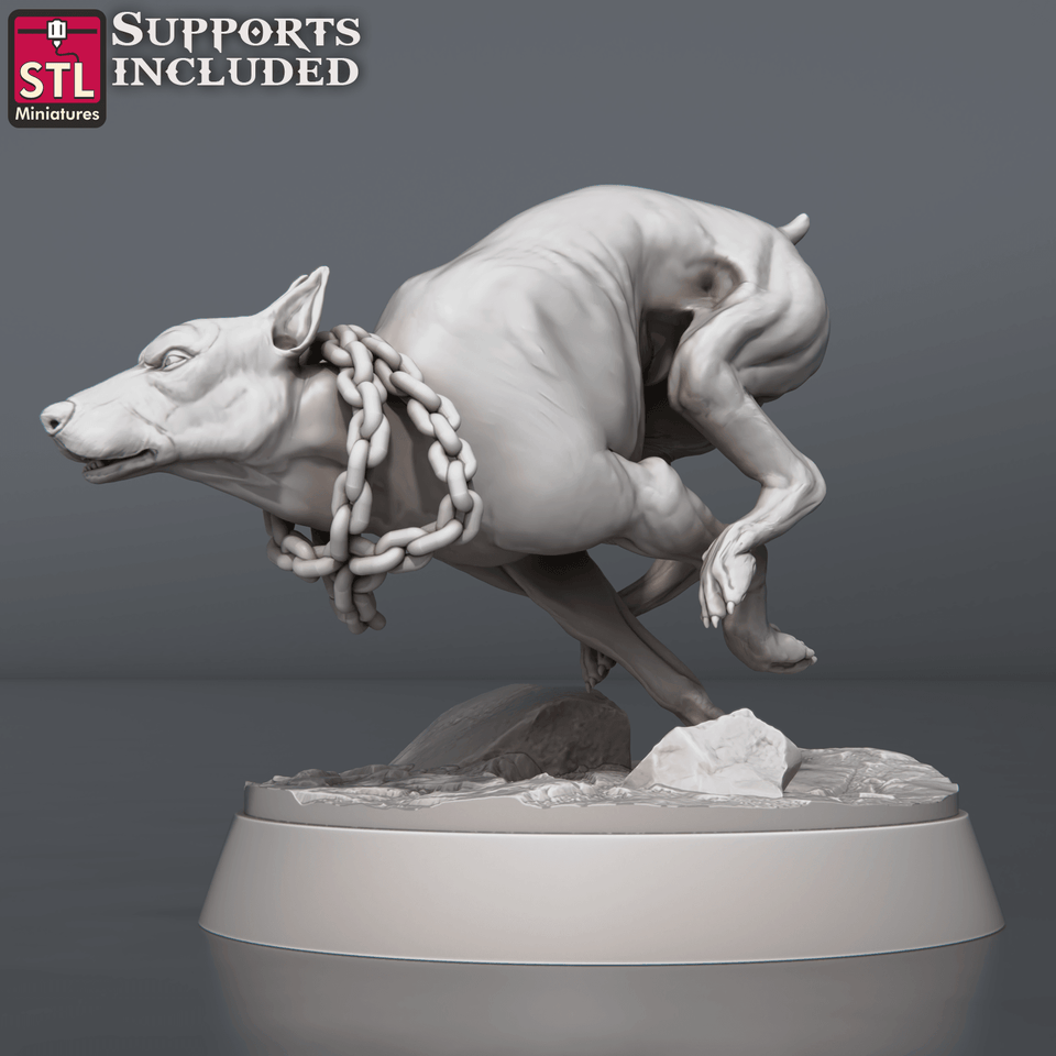 3D Printed STL Miniatures Wild Dogs Set 28 - 32mm War Gaming D&D - Charming Terrain