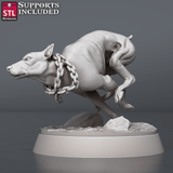 3D Printed STL Miniatures Wild Dogs Set 28 - 32mm War Gaming D&D - Charming Terrain