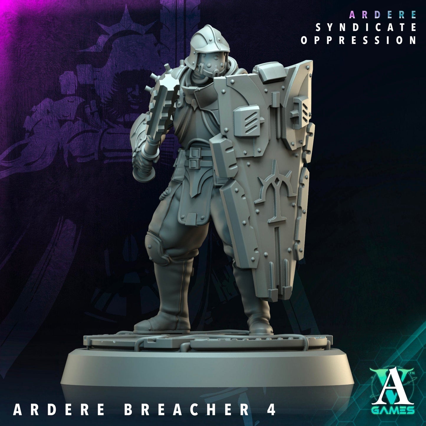 3D Printed Archvillain Games Ardere Breacher Ardere - Syndicate Oppression 28 32mm D&D - 3D Printing Boss 