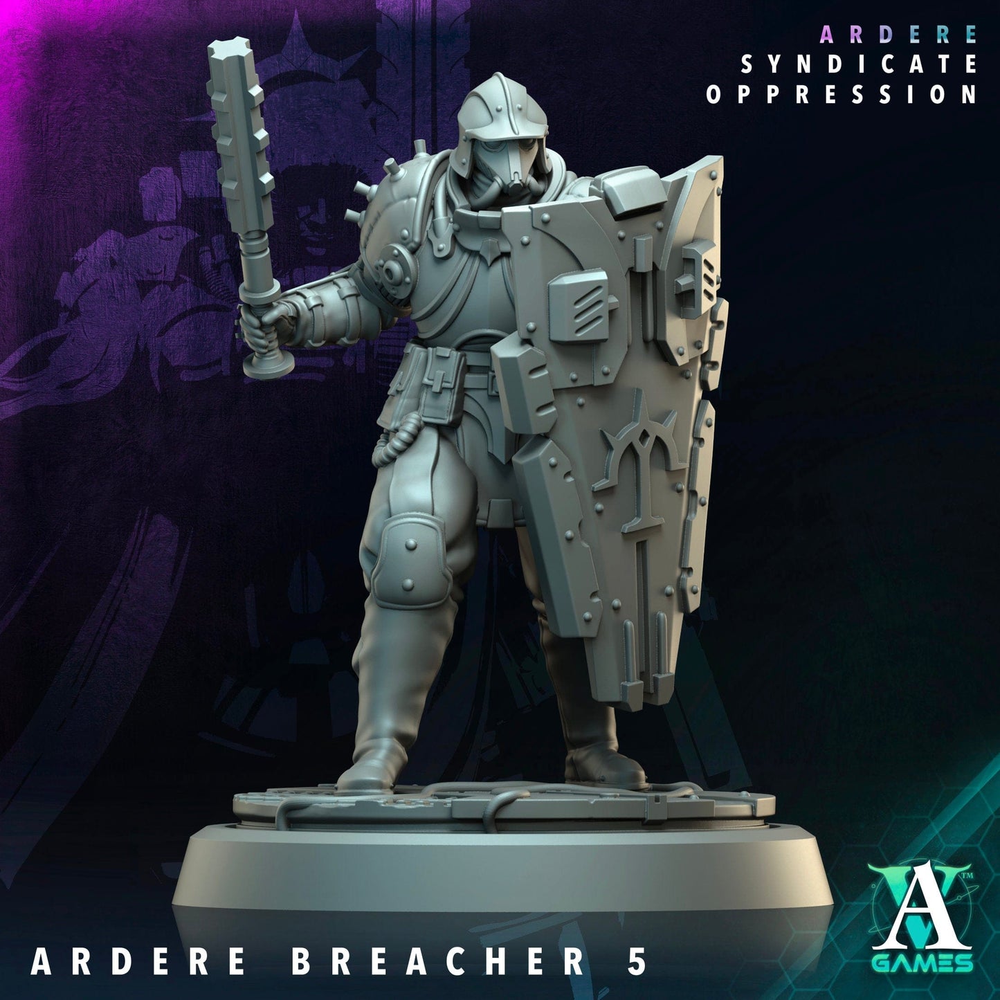 3D Printed Archvillain Games Ardere Breacher Ardere - Syndicate Oppression 28 32mm D&D - 3D Printing Boss 