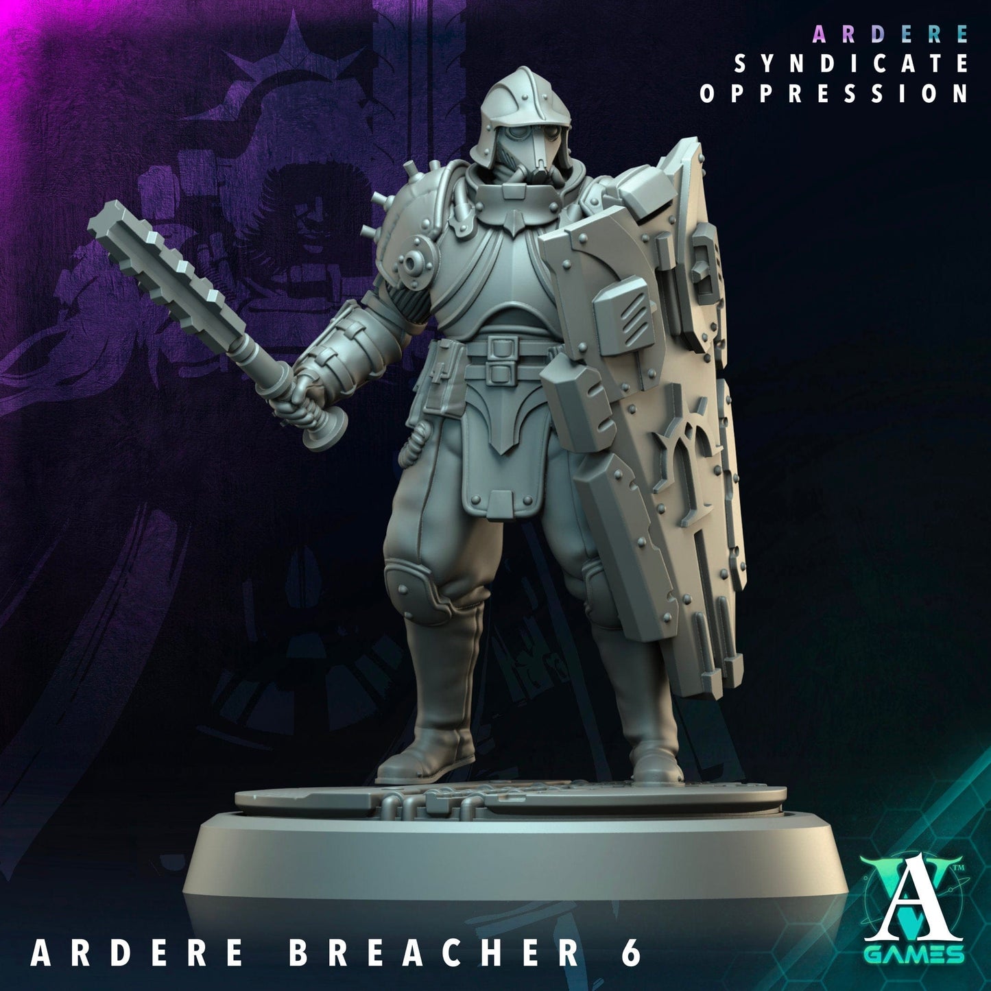 3D Printed Archvillain Games Ardere Breacher Ardere - Syndicate Oppression 28 32mm D&D - 3D Printing Boss 