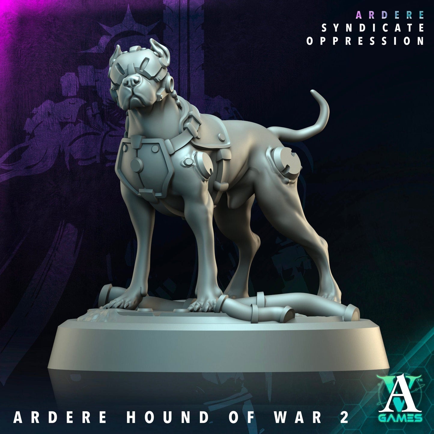3D Printed Archvillain Games Ardere Hound of War Ardere - Syndicate Oppression 28 32mm D&D - 3D Printing Boss 