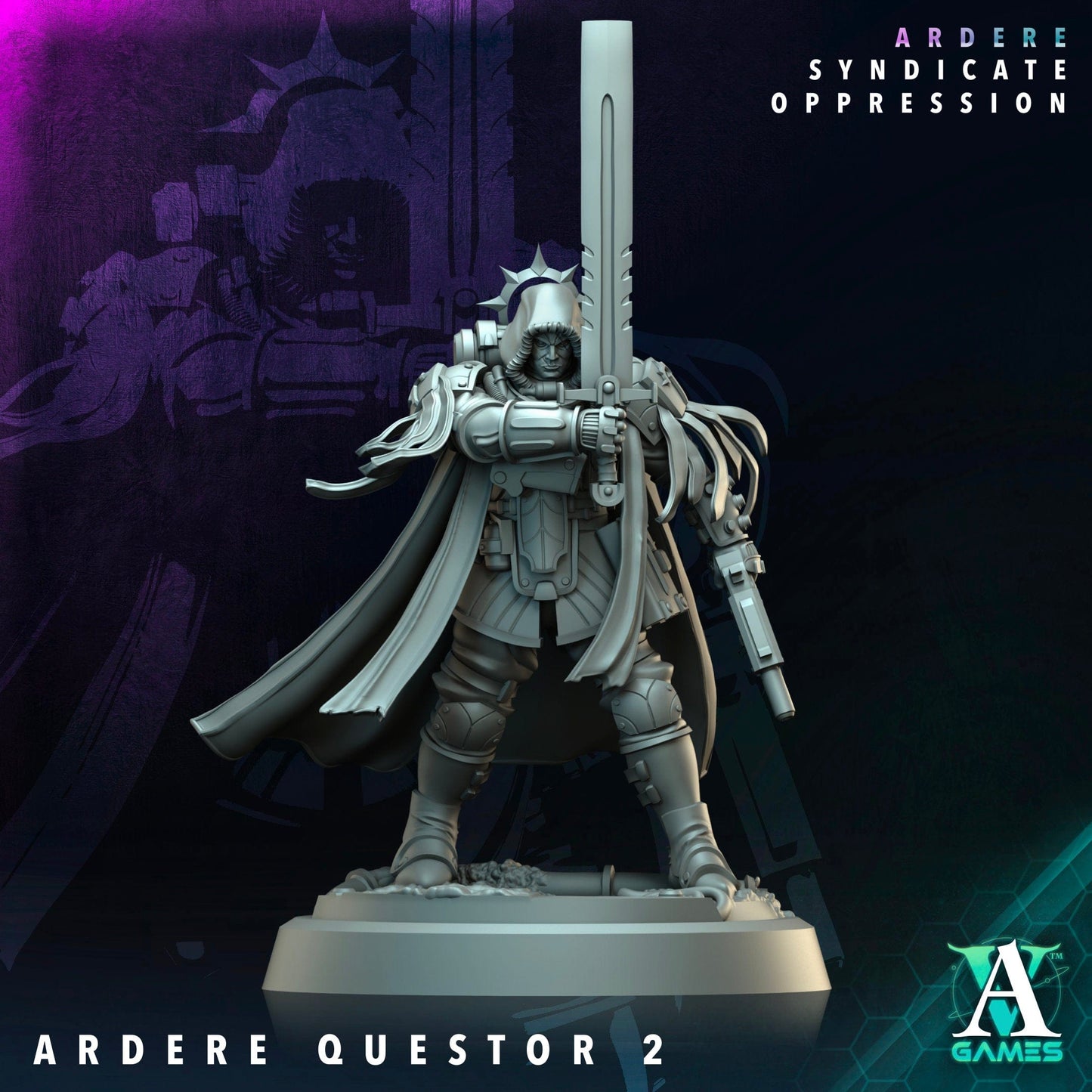 3D Printed Archvillain Games Ardere Questor Ardere - Syndicate Oppression 28 32mm D&D - 3D Printing Boss 