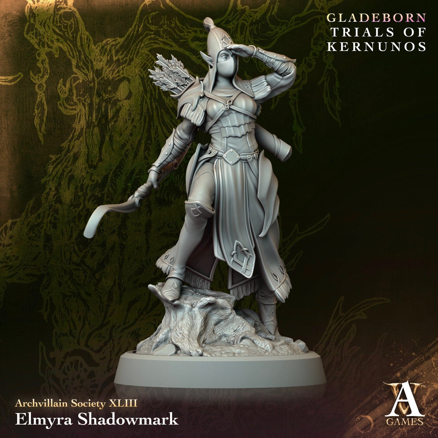 3D Printed Archvillain Games Elmyra Shadowmark Society Vol. XLIII 28 32mm D&D - 3D Printing Boss 